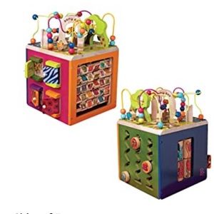 Zany Zoo  Wooden Activity Cube by B. Toys